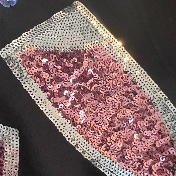 🩷Black Sequin Champagne Sweatshirt NWOT!🩷 - Picture 9 of 9